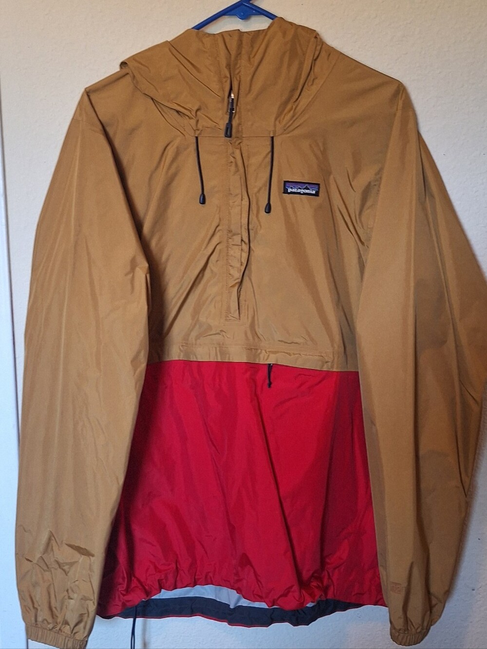 Patagonia Two-Tone Hooded Pullover Jacket - Mustard & Scarlet